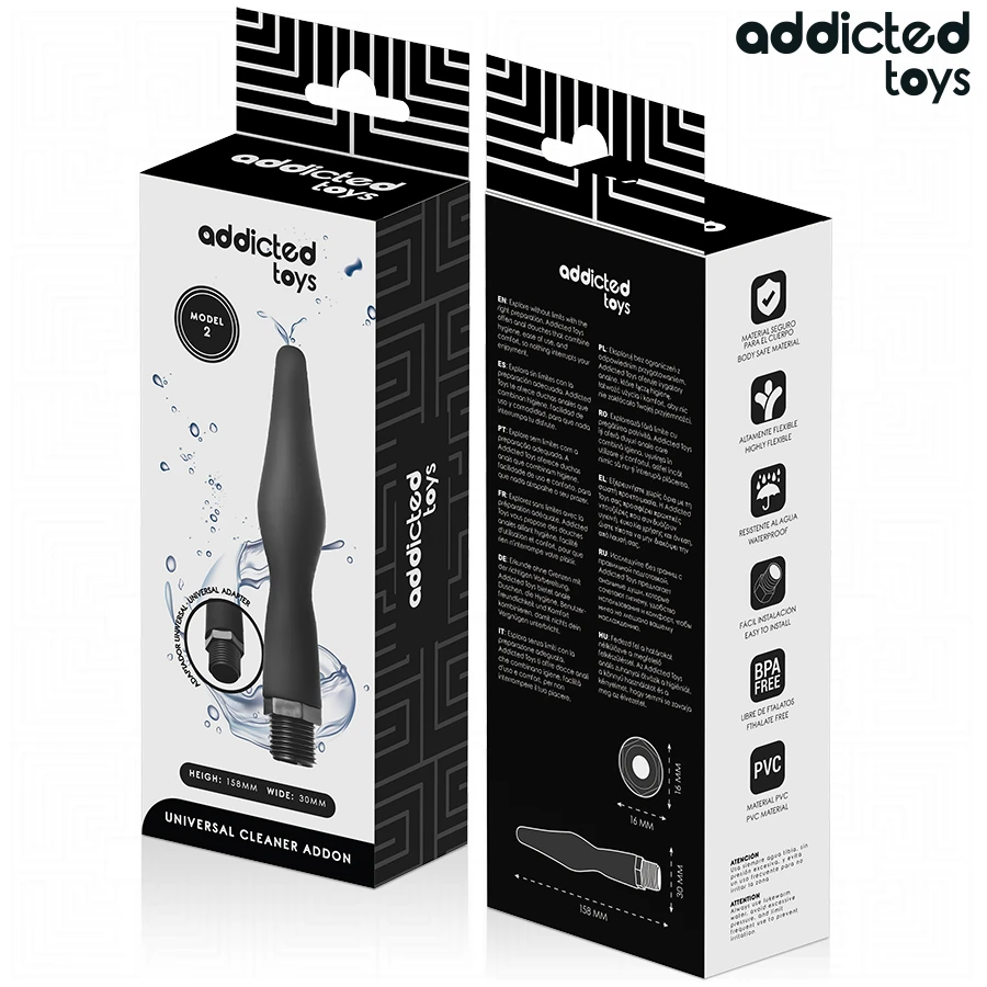 ADDICTED TOYS - PULITORE ANALE CON ADATTATORE UNIVERSALE MODELLO 2